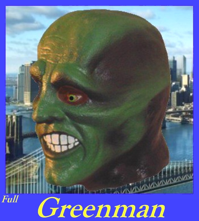 Green man mask